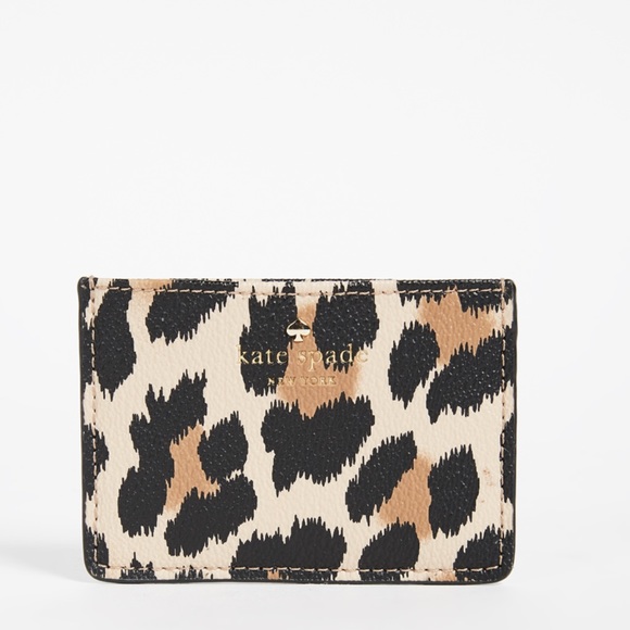 kate spade Accessories - NWT❣️Kate Spade Hyde Lane Leopard Card Holder